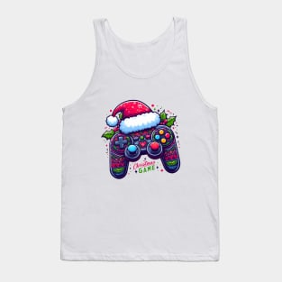 Video Game Controller Christmas Santa Gamer Boys Tank Top